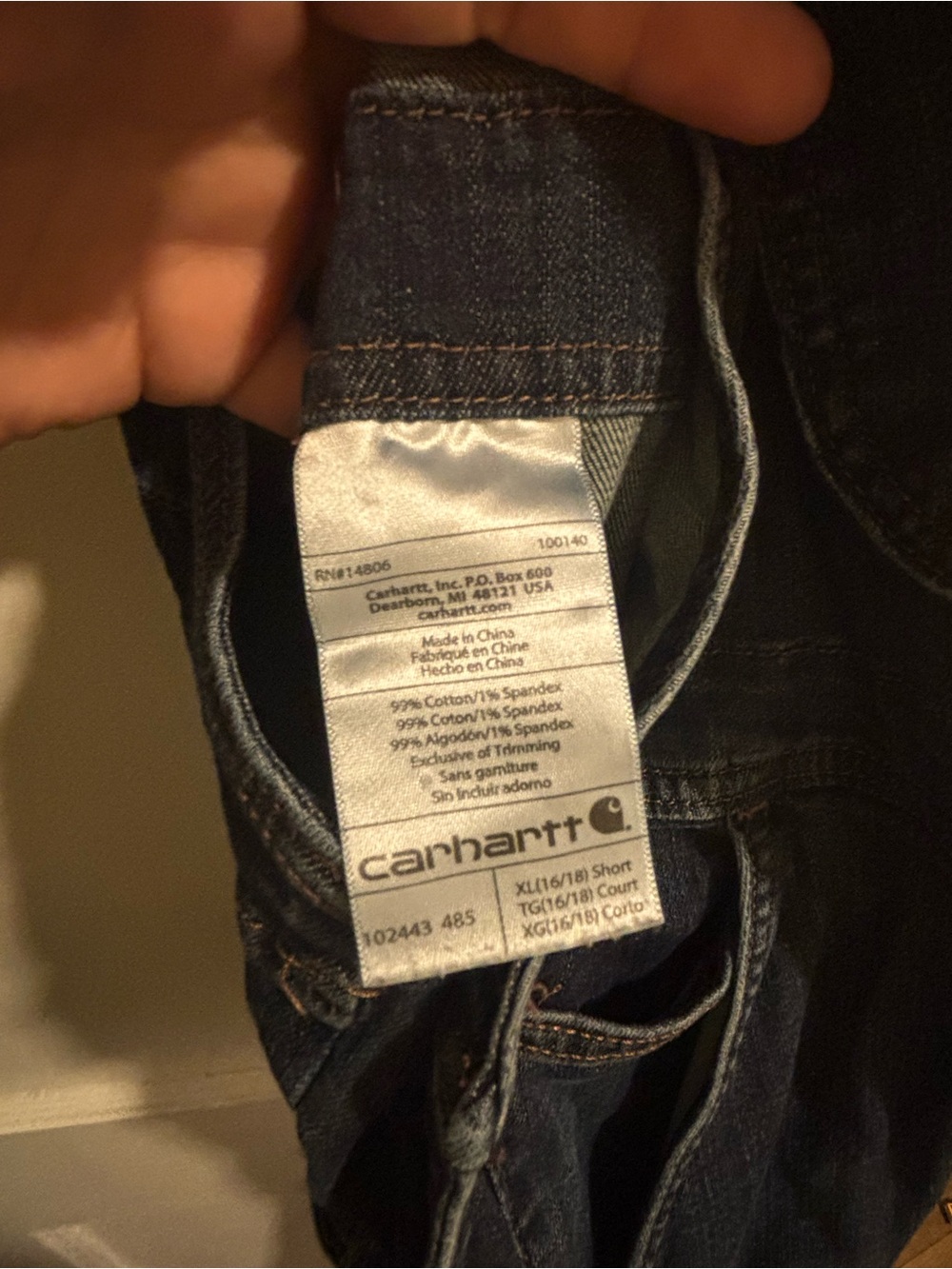 Carhartt Dark Blue Denim Women's Overalls - Picture 10 of 10